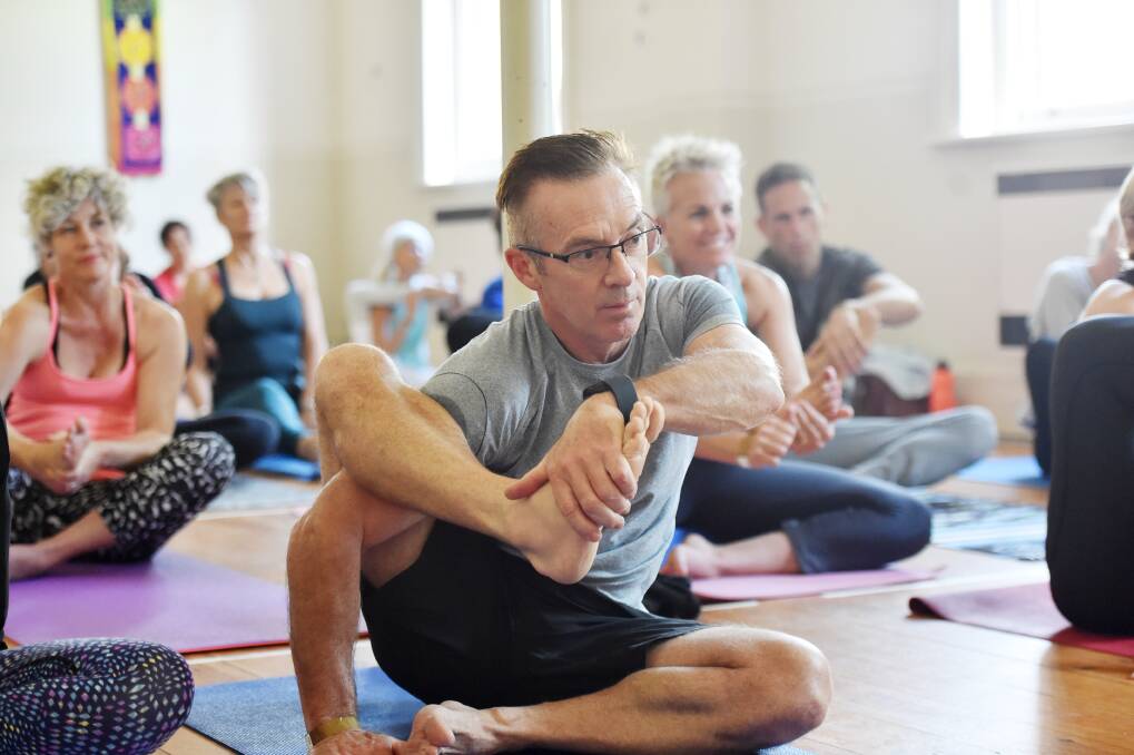 STRETCH: Bendigo hosted a two-day yoga festival in April of 2017. Picture: DARREN HOWE