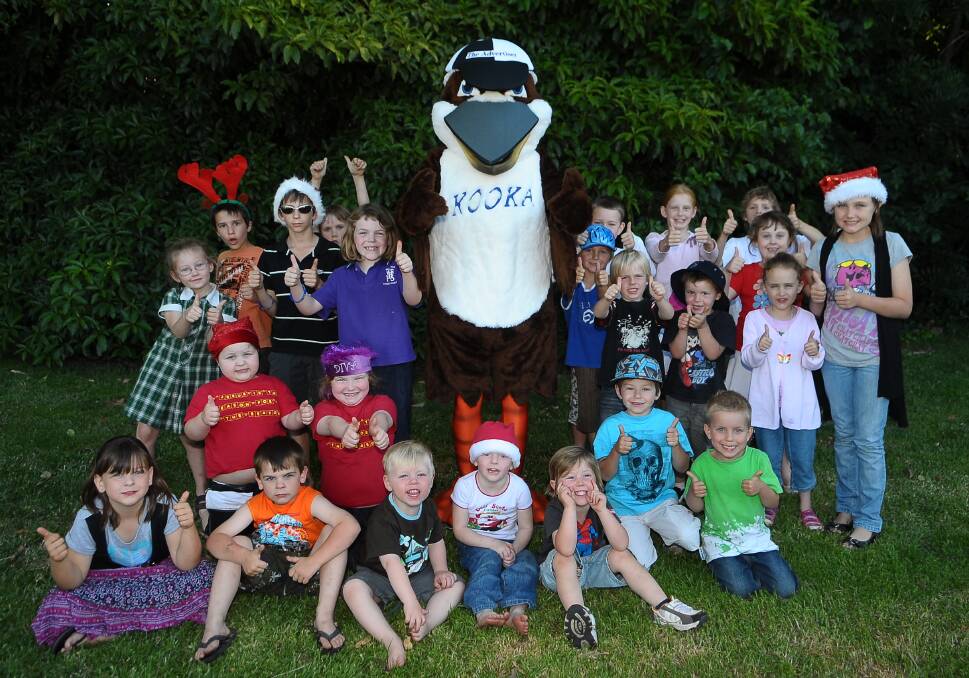 2009: Lighting of the Christmas tree in Rosalind Park with the Bendigo Advertiser's Kooka and local children. Picture by Laura Makepeace