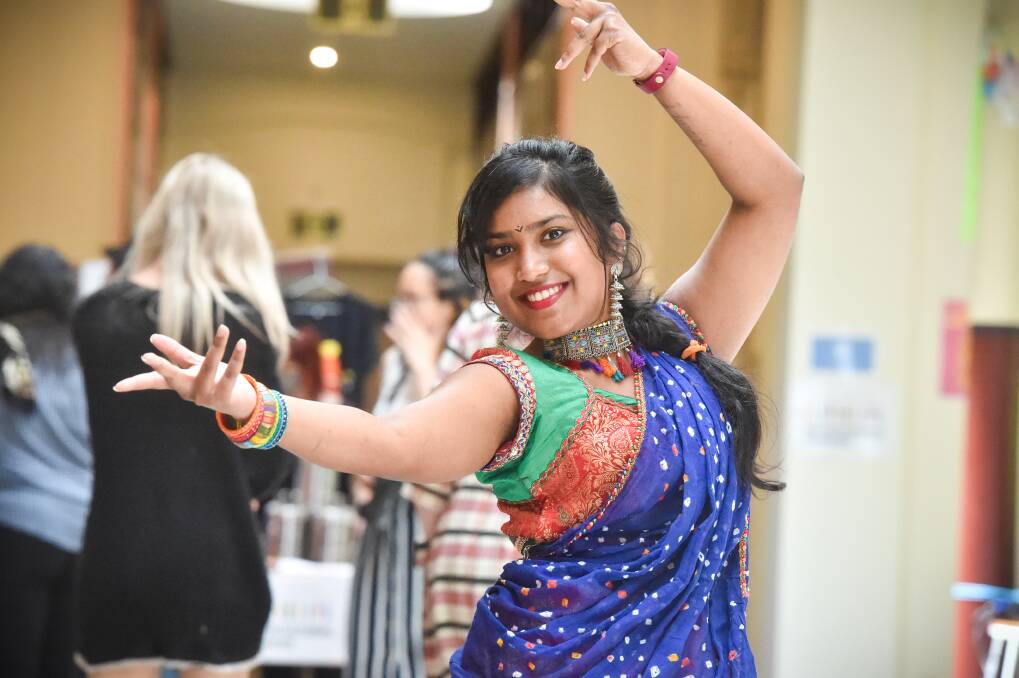 MULTICULTURAL: Shreya Tumu at the Zinda pop up market at the old Beehive building. Picture: DARREN HOWE 