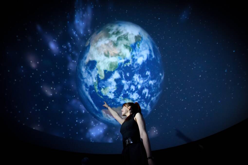 The Discovery Centre's Alissa Van Soest in the planetarium. Picture: DARREN HOWE