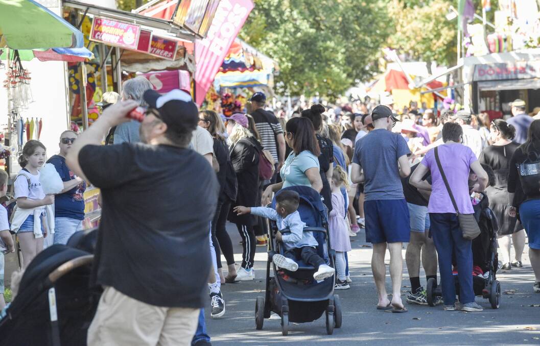 Community members attend the Rotary Market in 2022. Picture by Darren Howe