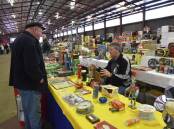 LOTS OF GOODS: Bendigo Showgrounds market is popular with people from all over central Victoria. Picture NONI HYETT 