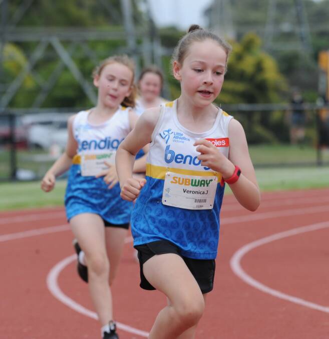 COMPETITIVE: Children take part in athletics. Picture: ADAM BOURKE