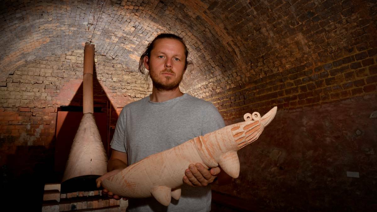 KILN SPACE: Castlemaine Brickworks Gallery's Doryan Gowty. Picture: NONI HYETT
