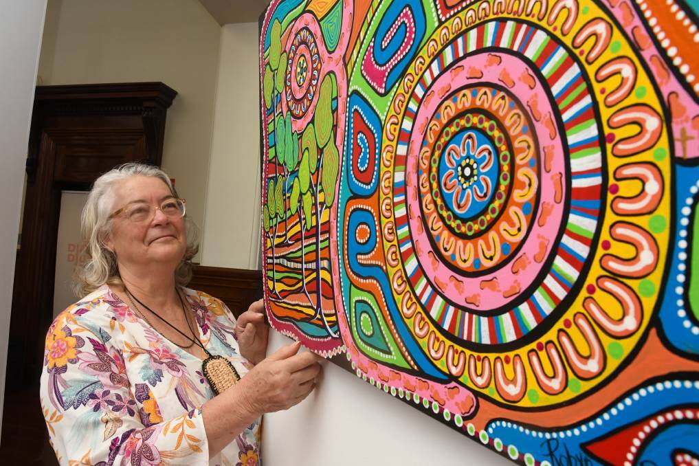City of Greater Bendigo Arts officer First Nations Janet Bromley at the new Djaa Djuwima gallery. Picture by Noni Hyett