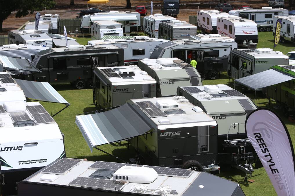 Set up and ready for attendees at last years Bendigo Caravan and Camping Leisurefest. Picture: GLENN DANIELS