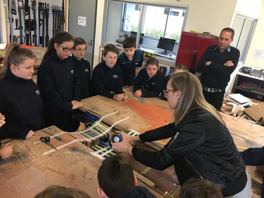 LEARNING: Students from Victory Christian College tackle STEAM. Picture: SUPPLIED