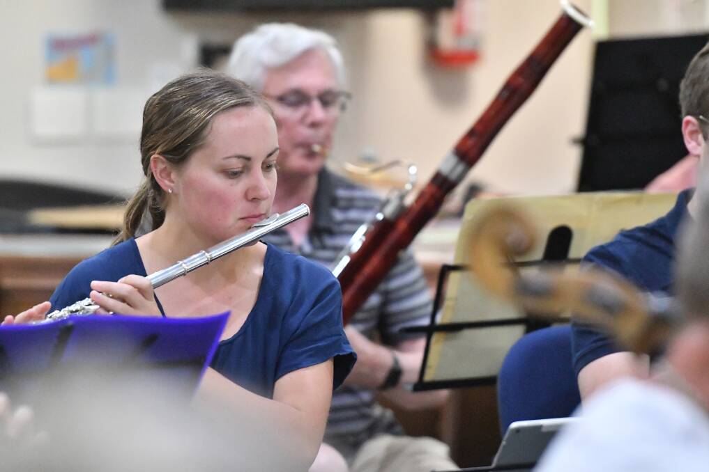 PERFORMANCE READY: The Bendigo Sympothy Orchestra practice ahead of their 40th Anniversary Gala. Picture: NONI HYETT