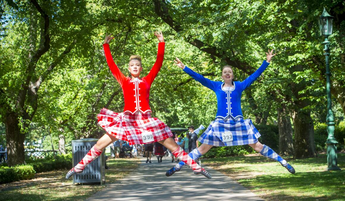 Highland dancers Tayla Currey and Heather Bell at 2019's Scots Day Out. Picture: DARREN HOWE
