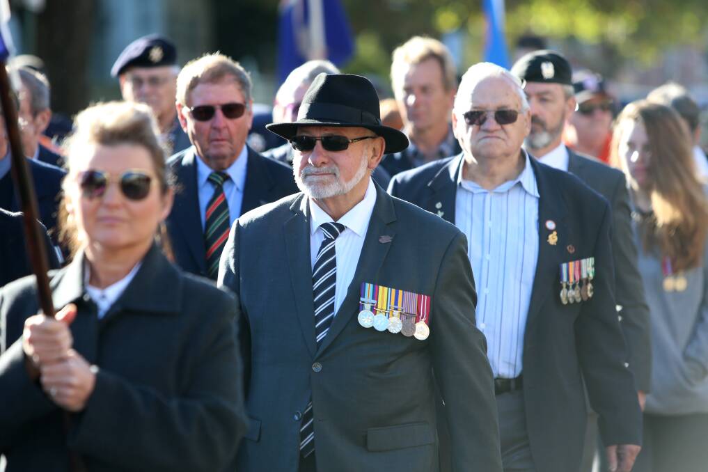 MEMORIAL SERVICE: Anzac Day 2019 in Castlemaine had a parade. Picture: GLENN DANIELS