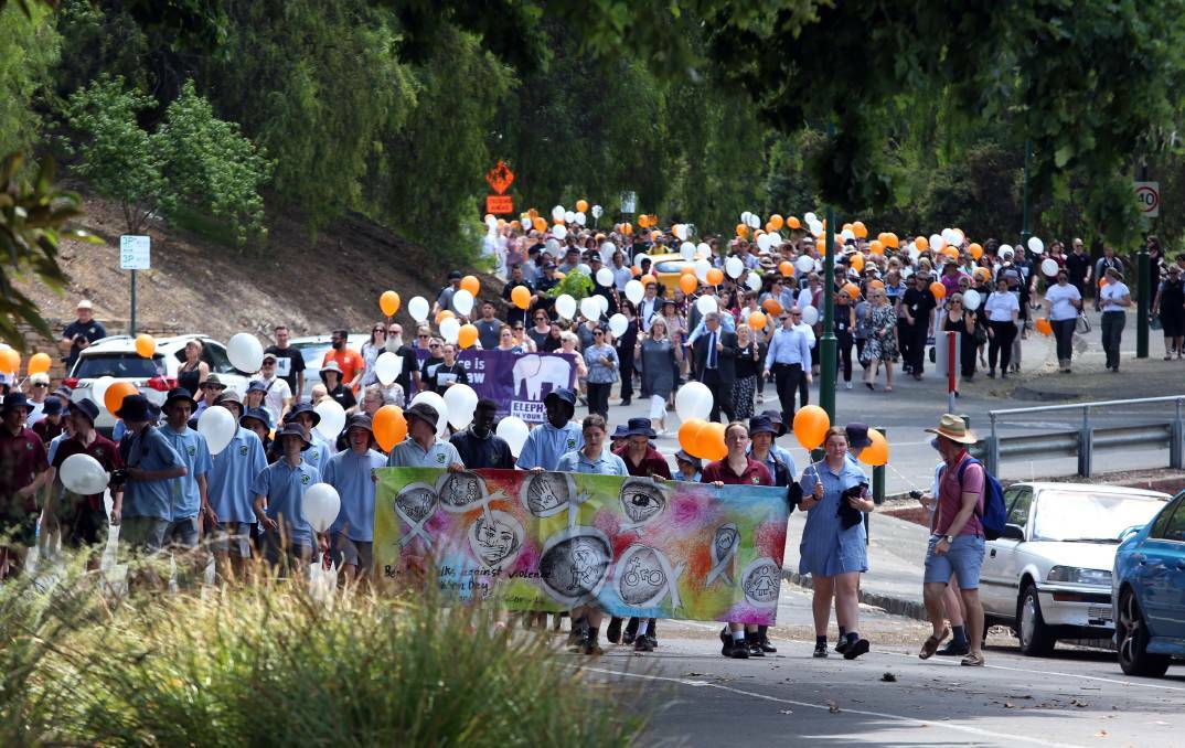 ACTION: March against family violence. Picture: SUPPLIED