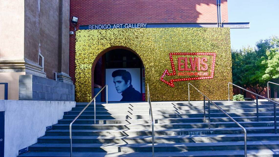  ELVIS: Bendigo Art Gallery will be home to the exhibition until July 17. Picture: BRENDAN McCARTHY 