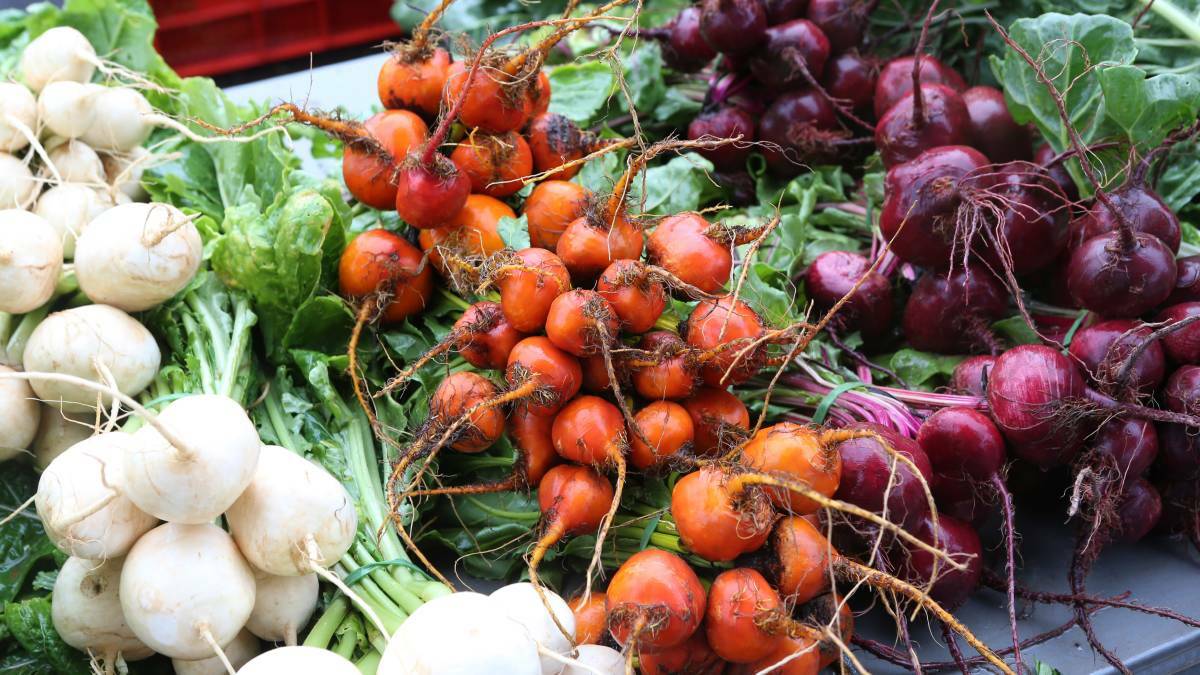 FRESH: Delicious produce on display at the Farmers' Market. Picture: BENDIGO ADVERTISER.