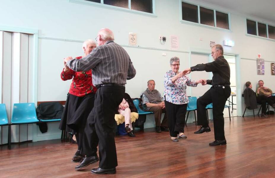 Dancers enjoy the music and memories at Spring Gully Hall. Picture: GLENN DANIELS 