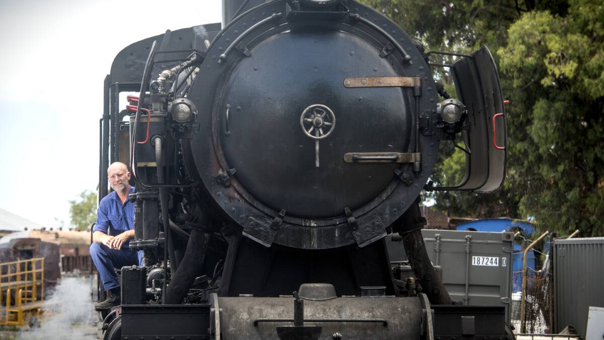 ALL ABOARD: Victorian Goldfields Railway president Steve Strangward. Picture: DARREN HOWE