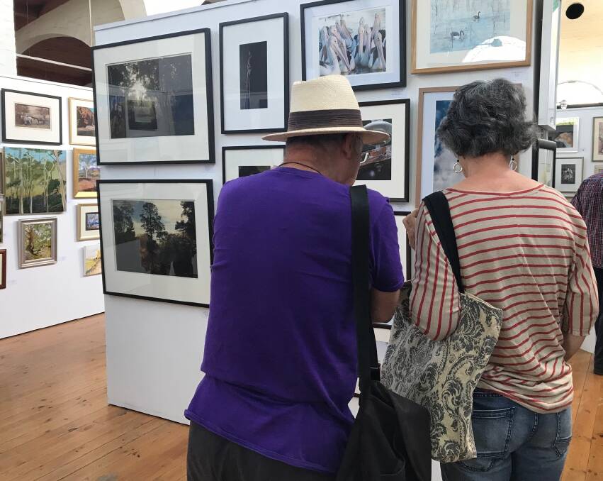 Attendees at a gallery in Castlemaine. Picture: FILES