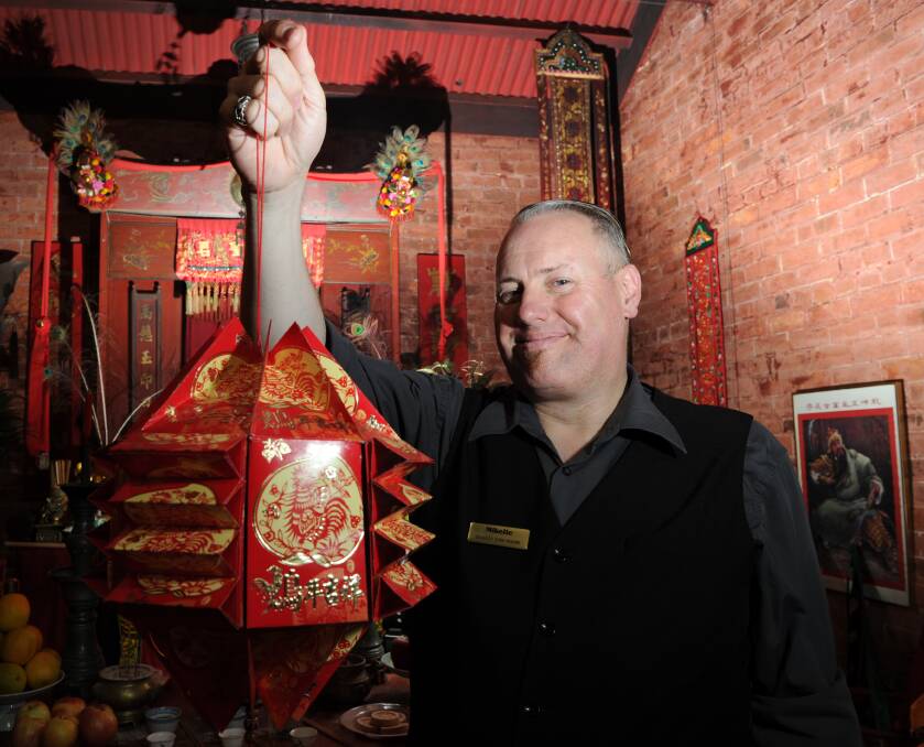 The Bendigo Joss House Temple will be celebrating Chinese New Year. Tour Guide Mikelle Dingwall. Picture: NONI HYETT 