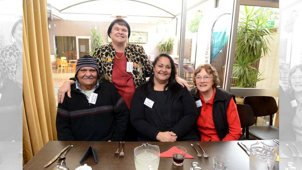 LUNCH EVENT: Uncle Ross Warren, Aunty Lyn Warren, Faye Van Der Paal and Aunty Georgia Jackson at a Reconciliation Week event. Picture: JIM ALDERSEY / FILES