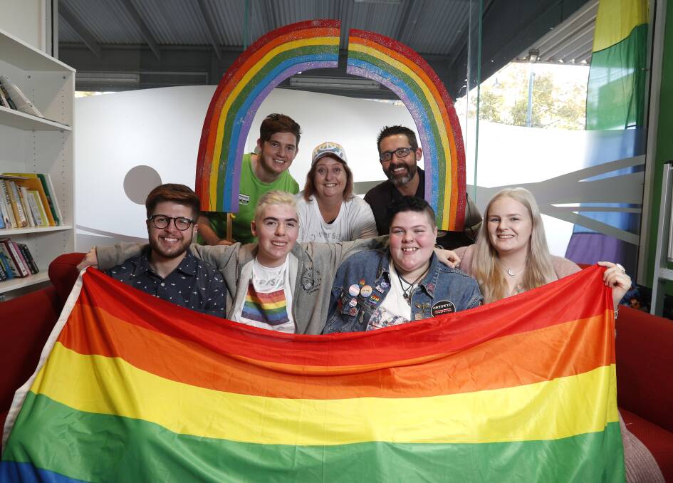 RAINBOW: Headspace Bendigo & VACcountry have partnered for an IDAHOBIT event at Bendigo Library (May 16, 2018). Picture: GLENN DANIELS.