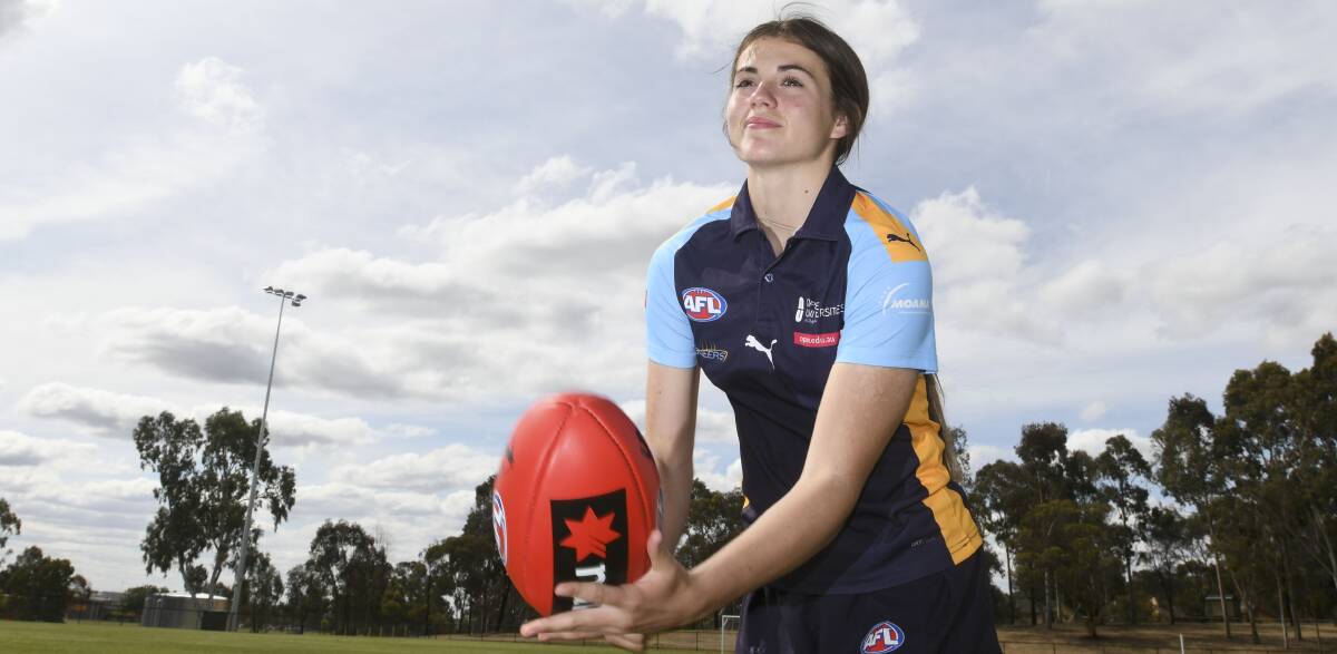REWARD: Tara Slender is one step closer to achieving her goal of playing in the AFLW. Picture: NONI HYETT