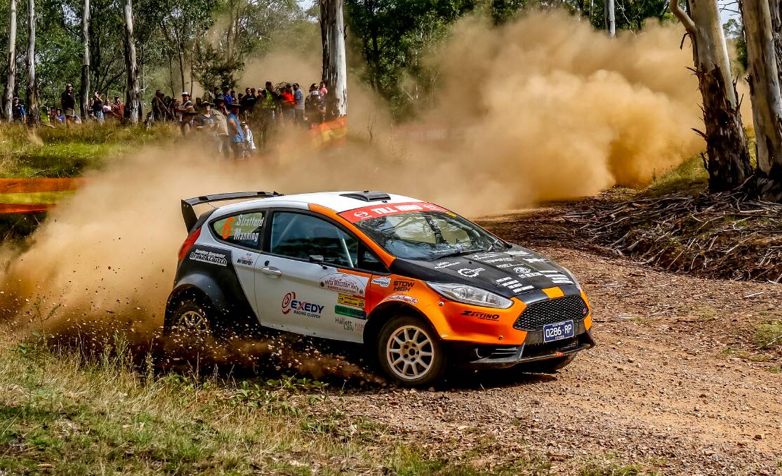 TOP DRIVE: Adrian Stratford and co-driver Kain Manning secured their maiden VRC victory at the 2021 Mitta Mountain Rally. Picture: PETER WHITTEN
