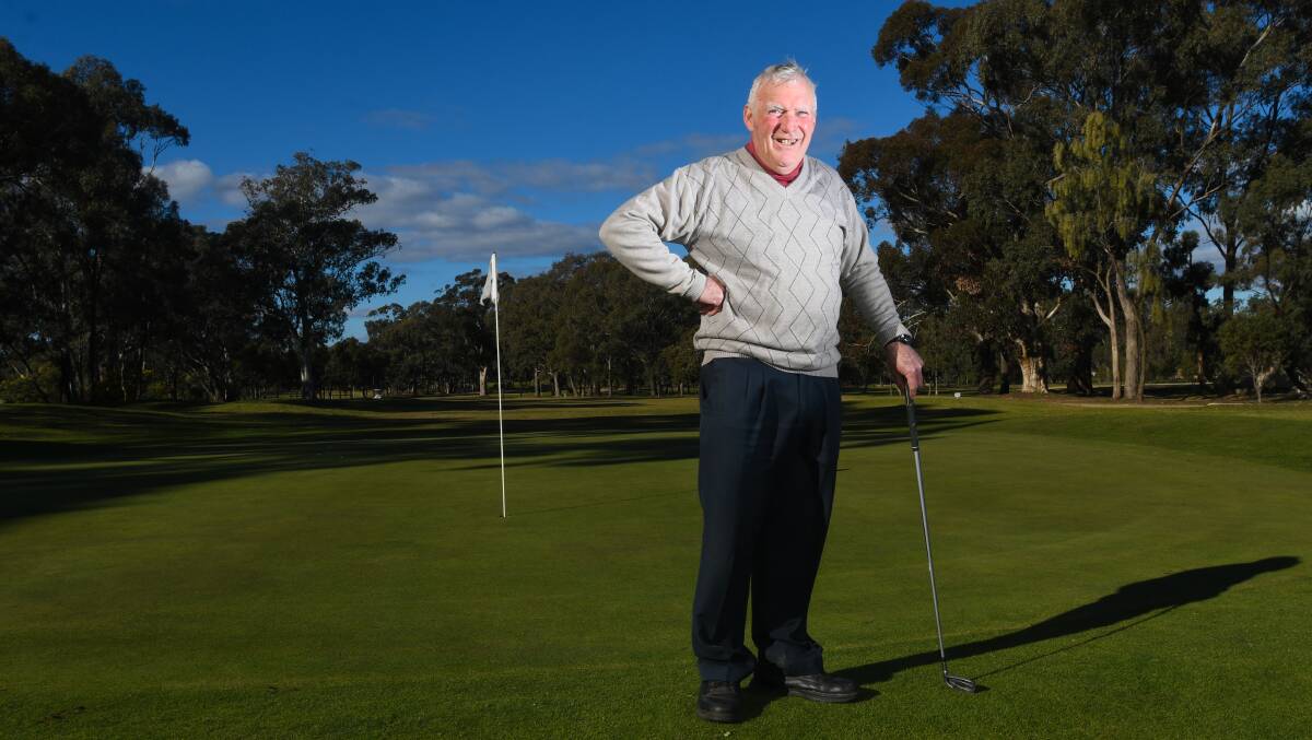 LIFE ON COURSE: Len Prior always feels at home when he is back walking the fairways at Bendigo Golf Club. Picture: NONI HYETT