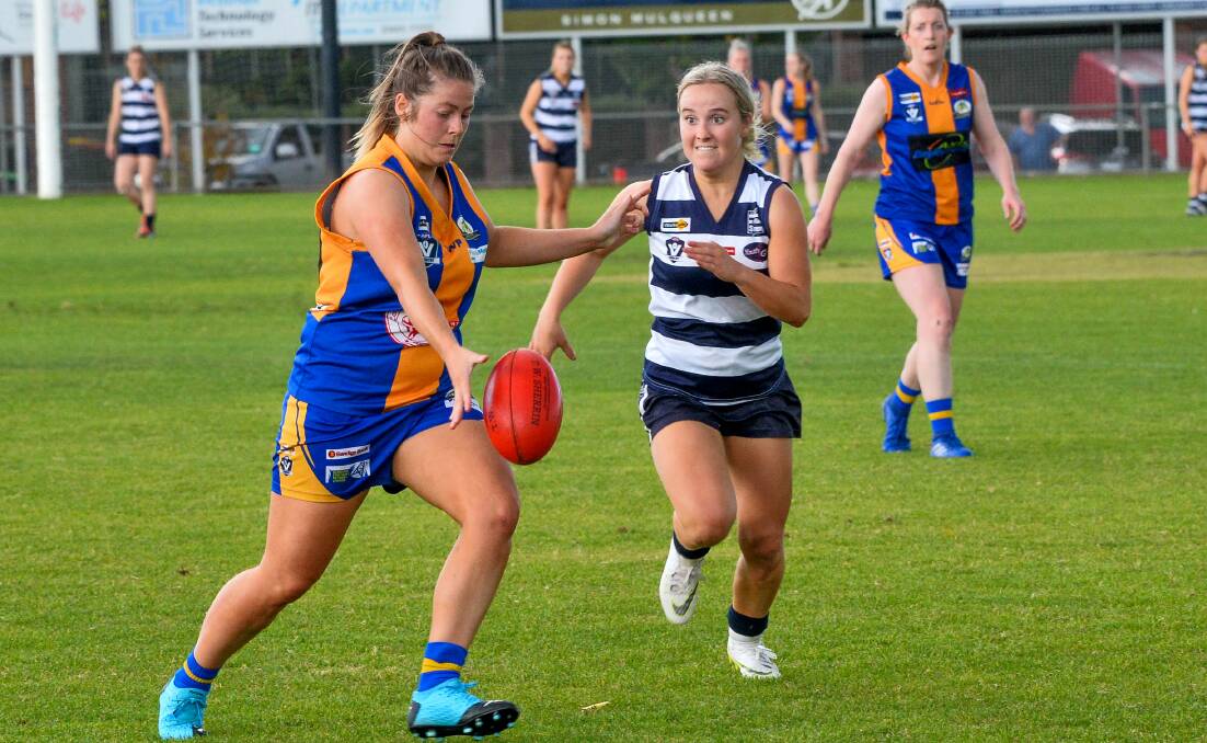 MINOR FLAG: Golden Square has been named as the minor premier of the 2021 Central Victoria Football League Women season. Picture: BRENDAN McCARTHY