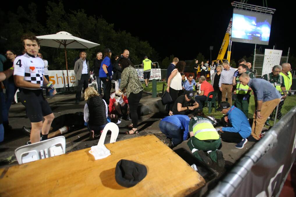 MADISON CRASH: Cycling Victoria has made suggestions to improve overall event safety following a "high speed" crash during the 2019 Bendigo International Madison. Picture: GLENN DANIELS