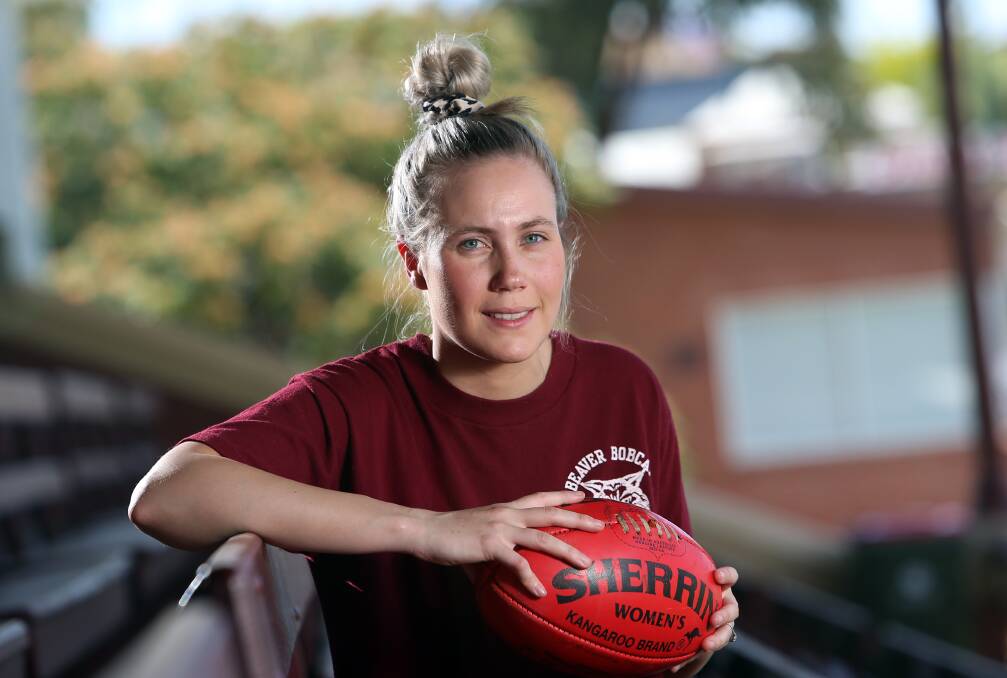 DETERMINED: Former AFLW and Lady Braves player Elise Hogan has not let a career ending football injury stop her from pursuing her life passion. Picture: GLENN DANIELS