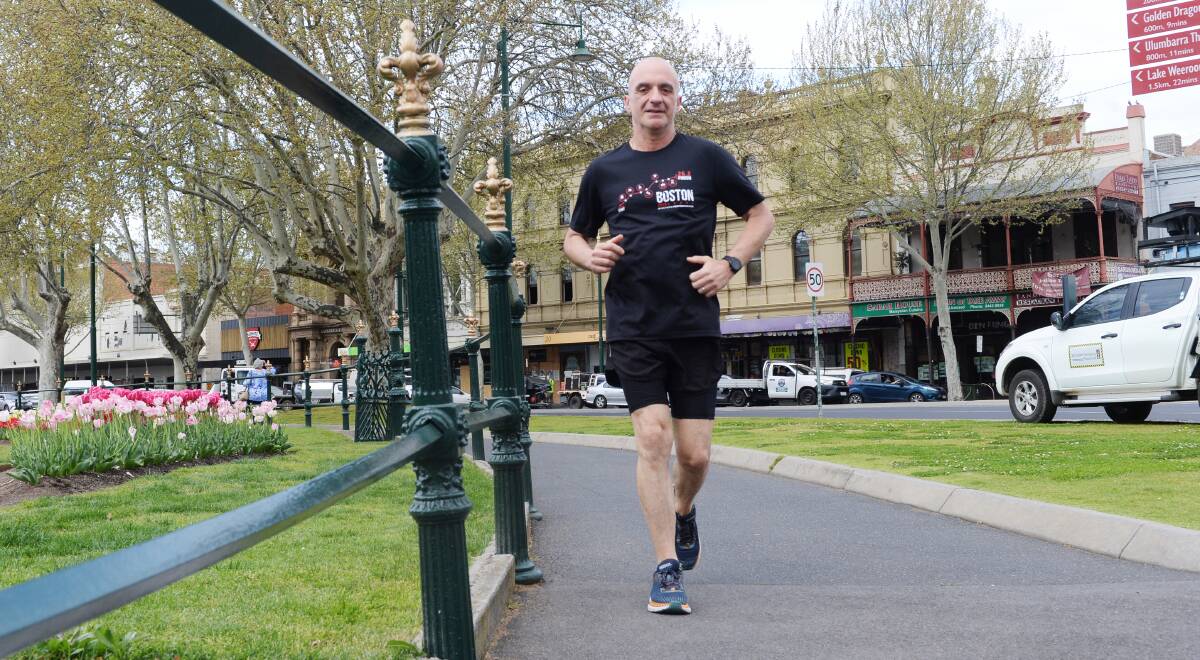 ON THE TOWN: Steve Mallia will spend endless hours running the streets of Bendigo in the lead-up to the Tokyo Marathon in 2020. Picture: DARREN HOWE