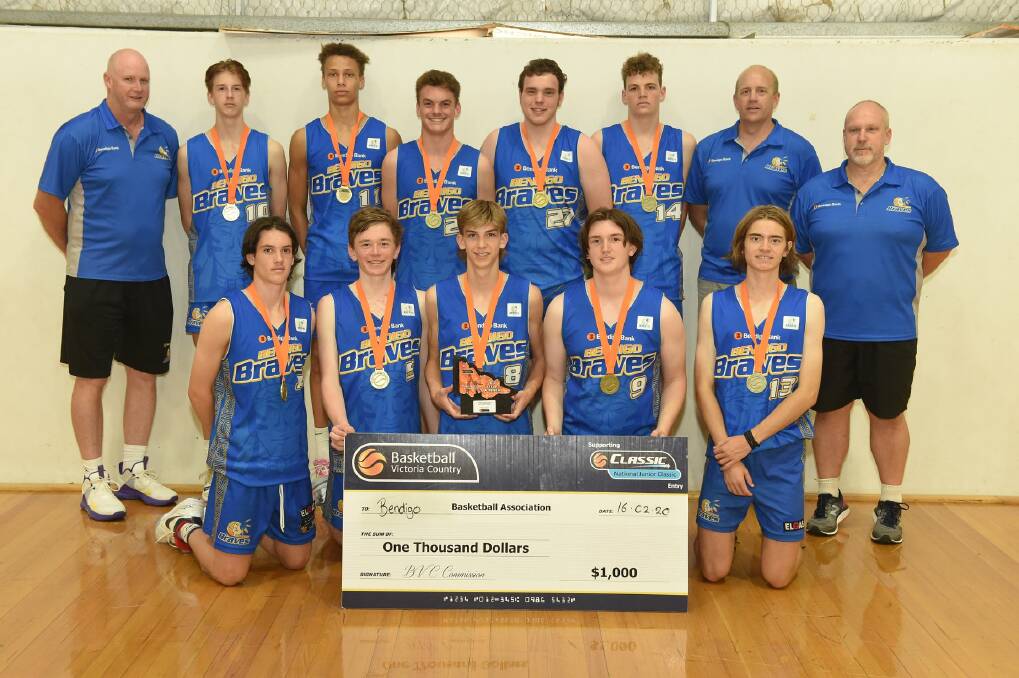 Bendigo Braves Under-18 Division One Boys. Picture: BASKETBALL COUNTRY VICTORIA