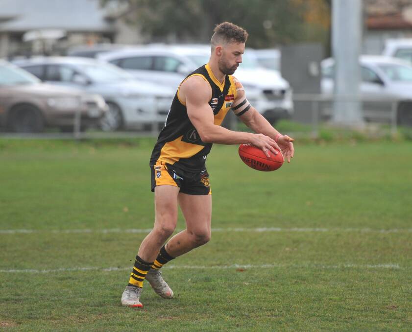 TIGERS: Rhys Smith was named among the team's best on ground in the victory over the Magpies. Picture: ADAM BOURKE