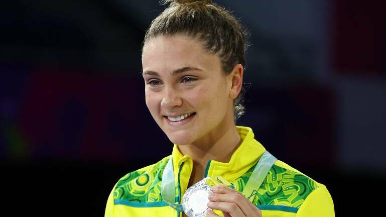 Former Bendigo East Swimming Club star Jenna Strauch won silver medal in the 200m breaststroke final in Birmingham. Picture: GETTY IMAGES