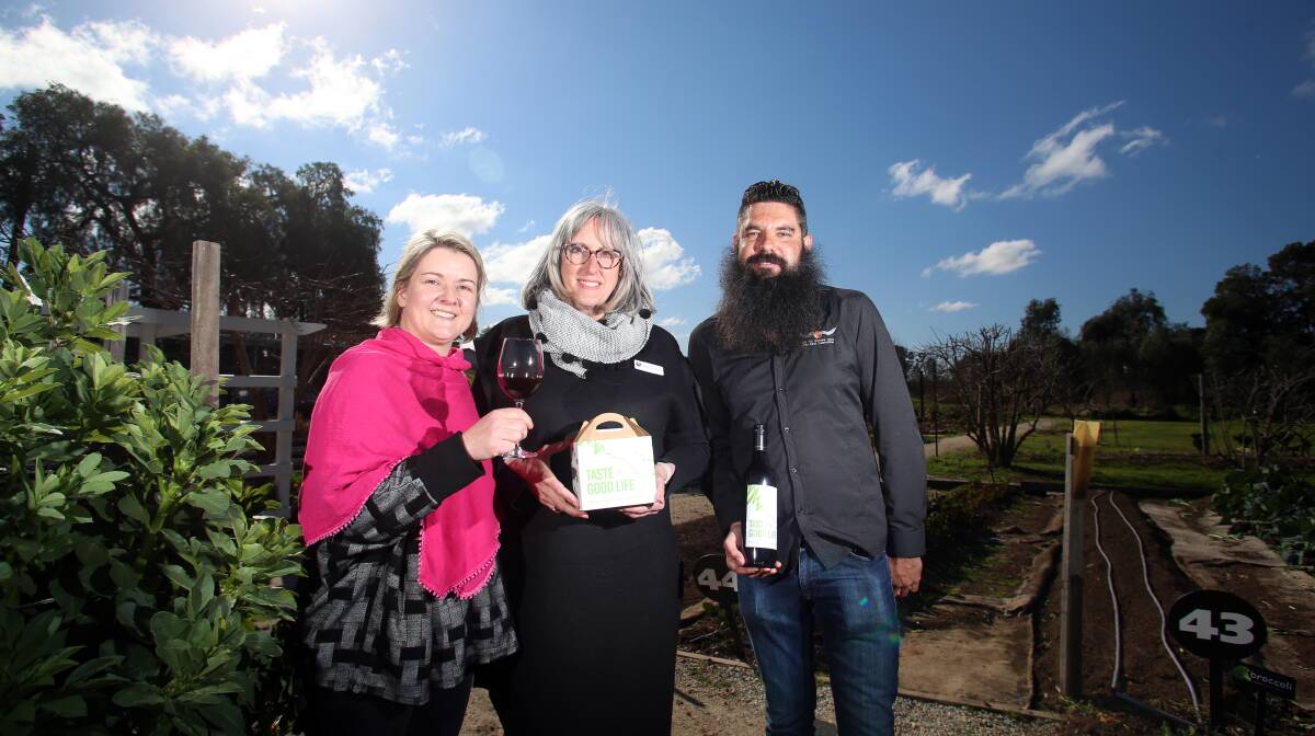 GASTRONOMY: Mayor Margaret O'Rourke with restaurateur Sonia Anthony and Dja Dja Wurrung Clans Aboriginal Corporation chair Trent Nelson. Picture: GLENN DANIELS