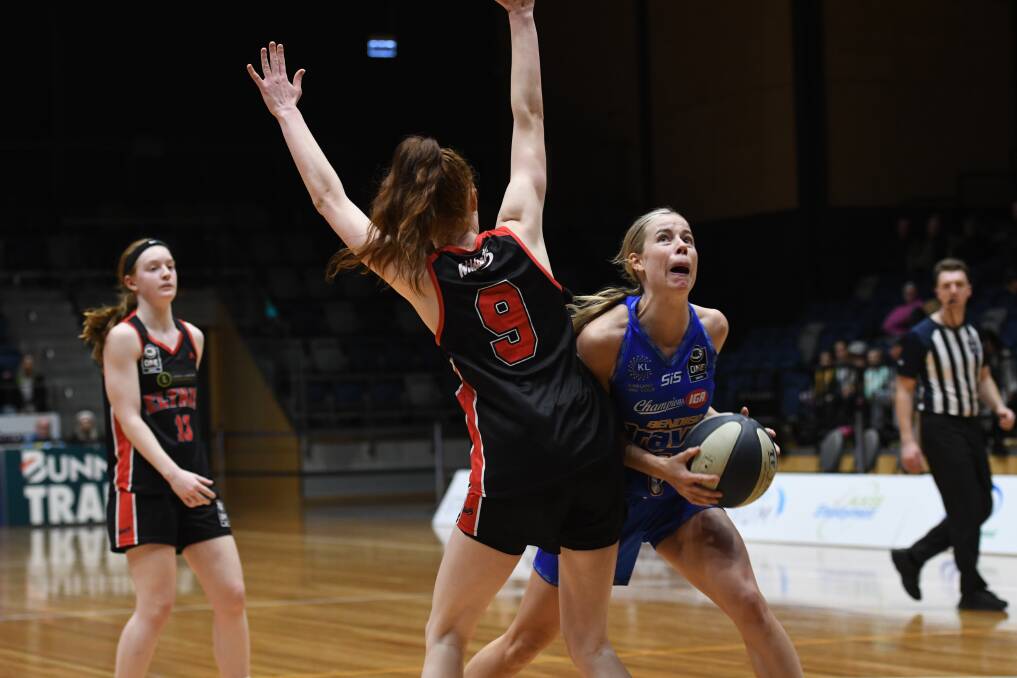 TOP EFFORT: Cass McLean was named as the women's match MVP for her strong scoring contributions while providing excellent work at both ends of the court. PICTURE: ANTHONY PINDA