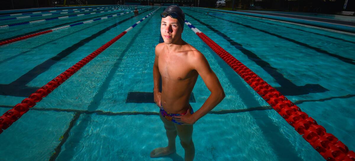 Bendigo East swimmer Cameron Jordan plans to put it all on the line in the coming months to hopefully secure a spot at the Paris Olympics. Picture by Darren Howe