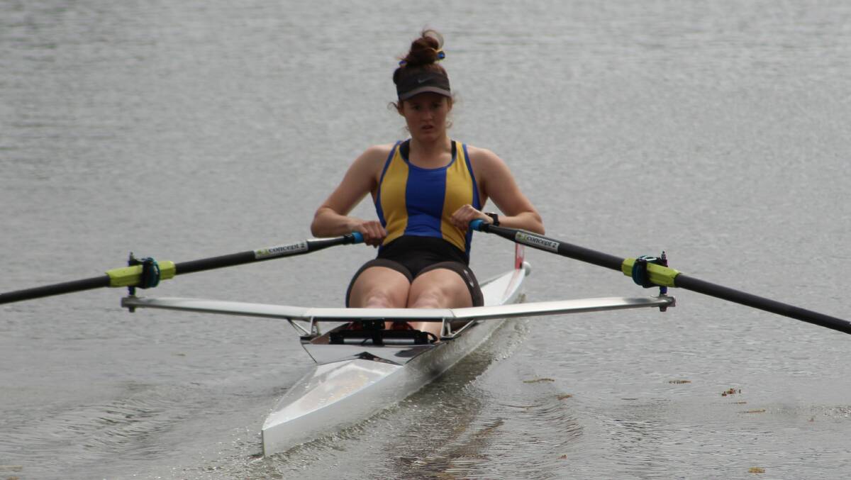 REGATTA DEBUT: Livia Rosaia made a big statement to the Victorian rowing community by taking out the female open single scull event at the Bendigo Regatta on Saturday. 