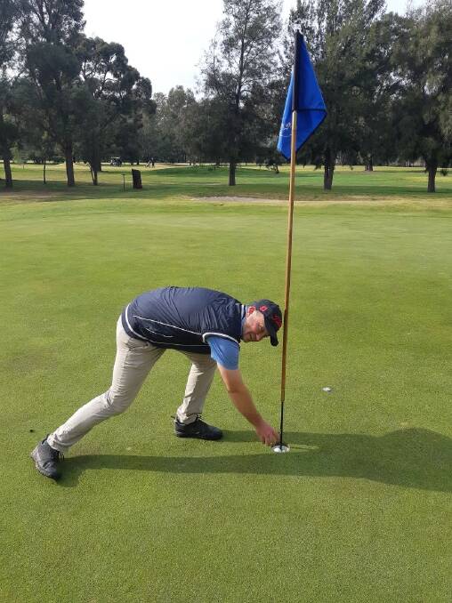 GOLFING DREAM: Axedale Golf Club member Peter Watson (12) scored his first ever hole-in-one on Saturday at the 151m par-three sixth.