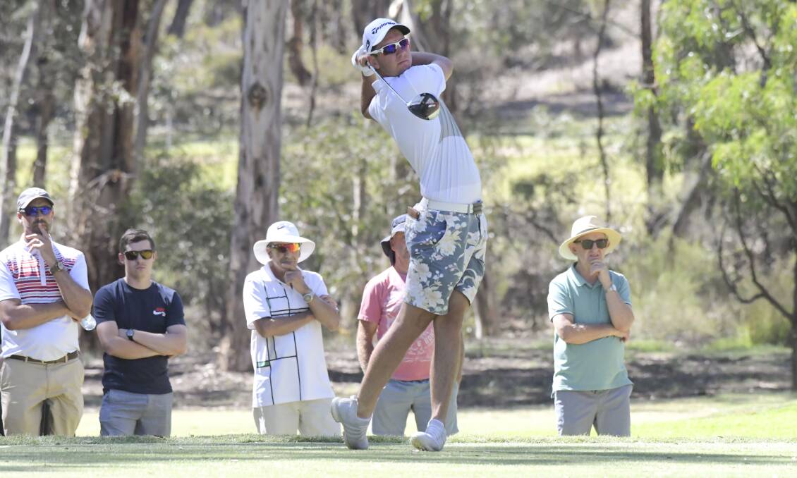 TOUR WINNER: Professional golfer Lucas Herbert has selected his favourite 10 golf holes in central Victoria. Picture: NONI HYETT