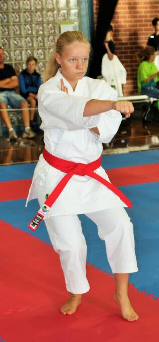 DETERMINED: Leah McCoy is in her first year of competing at elite karate tournaments and is already making a name for herself with several top performances. Picture: SUPPLIED