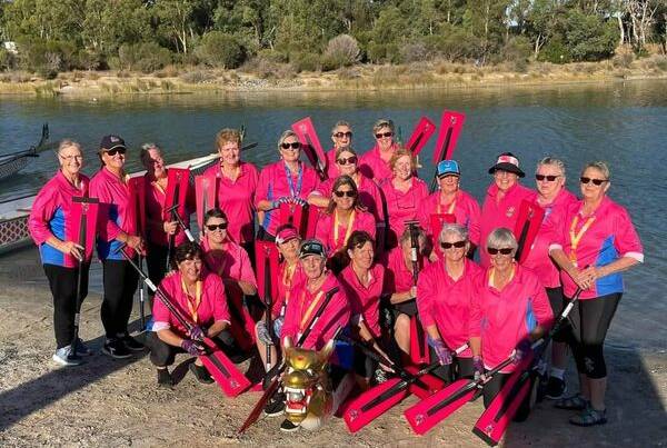 GOLDEN GIRLS: Dragons Abreast Bendigo secured gold at the 2022 Australian Masters Games in Perth. Picture: DRAGONS ABREAST BENDIGO