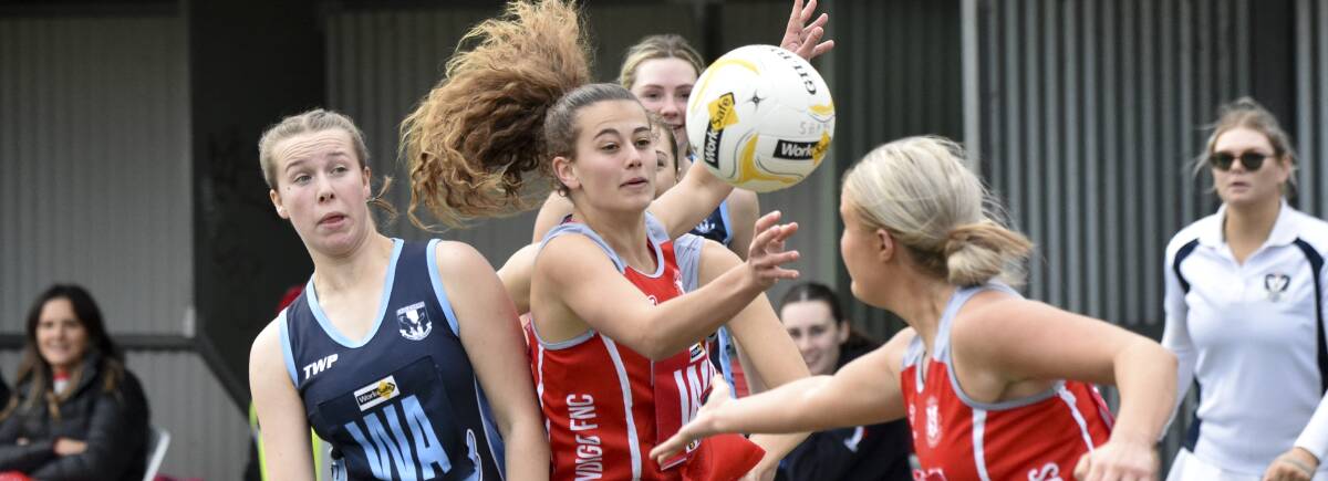 FIRED UP: South Bendigo buckled down on Saturday to take an 18-goal win over Eaglehawk during round 11 of the 2022 Bendigo Football Netball League season. Picture: NONI HYETt