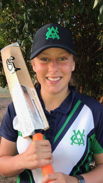 Tia Davidge is ready to hit the pitch with Vic Country this week at the Under-15 National Championships in Canberra. Picture: SUPPLIED