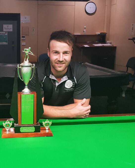 CHAMPION: Tyson Howie won his fourth straight snooker championship after defeating John Schenck 4-2 in the final last Wednesday night. Picture: SUPPLIED