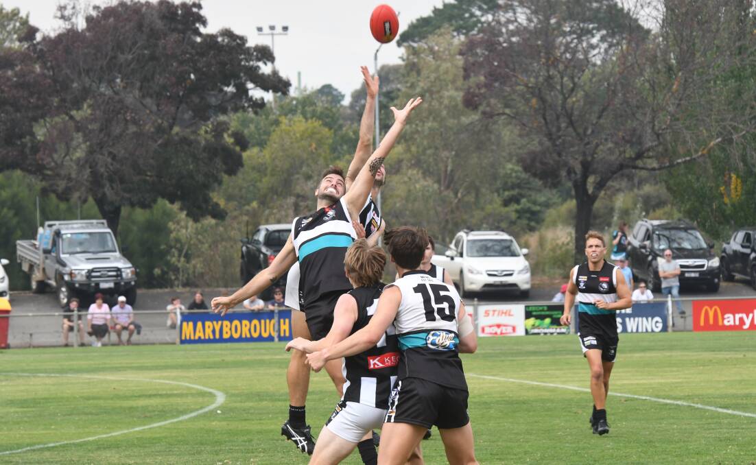 DROUGHT OVER: Castlemaine defeated Maryborough at Princes Park on Good Friday - 21.12 (136) to 12.14 (86) - the club's first win since defeating Maryborough in the opening round of 2018. Picture: ANTHONY PINDA