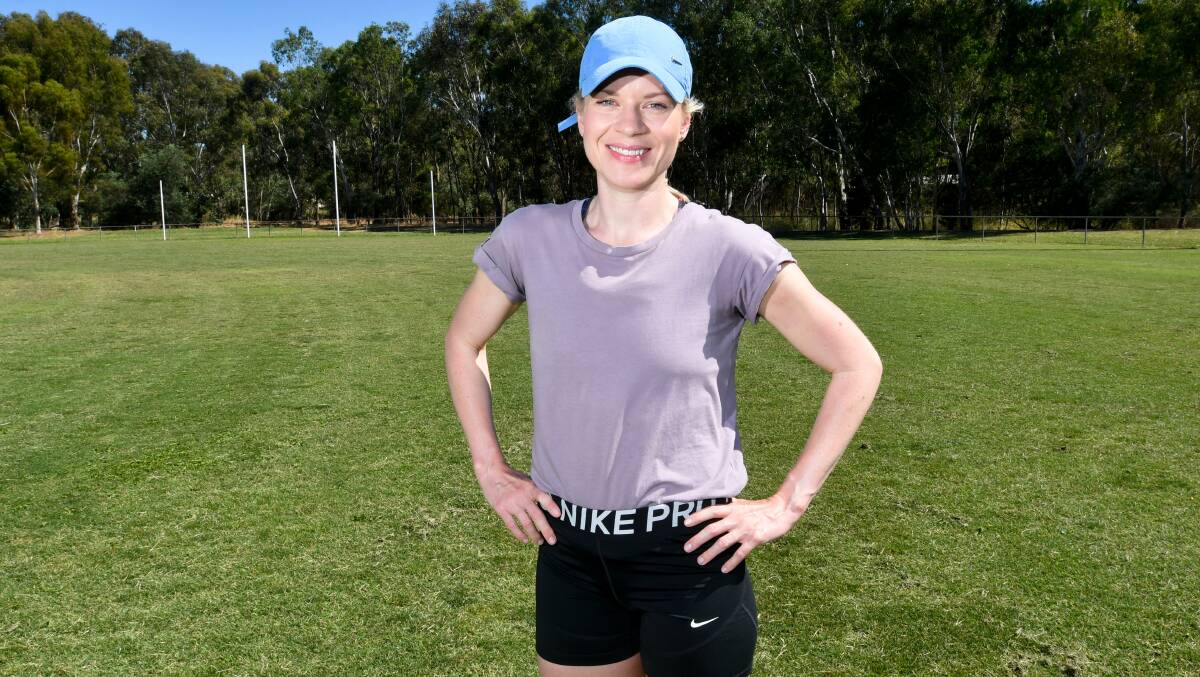 RUNNING JOY: Nikki Lesberg is embracing new and improved running skills since partnering with Bendigo-based coach Shawn Forrest. Picture: NONI HYETT