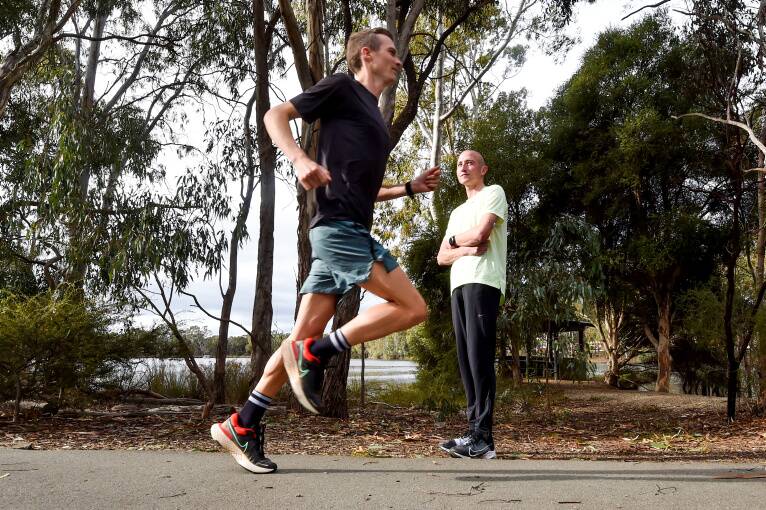 RUNNING VISION: Shawn Forrest and Andy Buchanan have plans to build the long-distance running community within the Bendigo region. Picture: DARREN HOWE