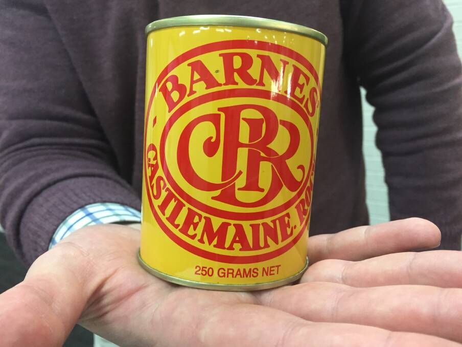 SWEET TREAT: Castlemaine Rock's iconic yellow and red tin.