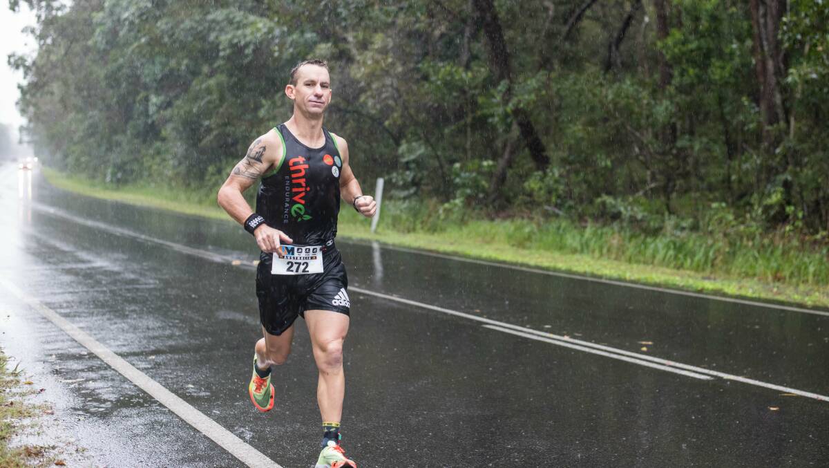 Markcus Brown and the competitors endured tough wet conditions throughout the three-day ultra marathon.