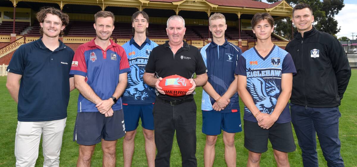 NO TO VIOLENCE: Bendigo Football Netball League clubs Sandhurst and Eaglehawk will take part in the Pat Cronin round on May 21 to spread the message that violence of any form is not acceptable both on and off the field. Picture: NONI HYETT
